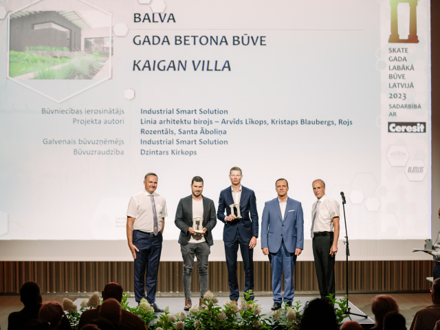 KAIGAN VILLAS receives the “Concrete Building of the Year in Latvia 2023” award!